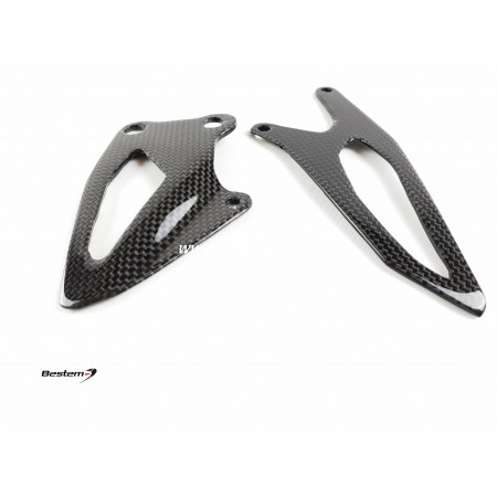 2015-2019 Yamaha R1 R1M R1S Carbon Fiber Rearsets Heel Guards Protector Plates