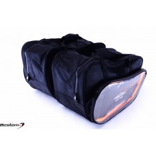 BMW K1200LT Case (no CD) Saddlebag Sideliners: with Clear Pocket White Logo With Orange Piping 